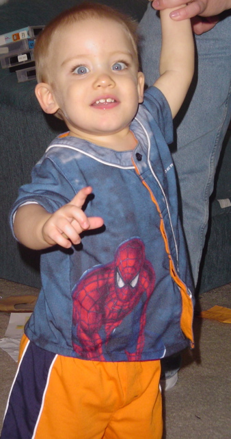 Spider Man in his pajamas!